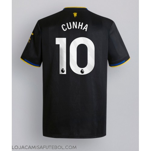 Camisa de Futebol Manchester United Matheus Cunha #10 Equipamento Alternativo 2025-26 Manga Curta